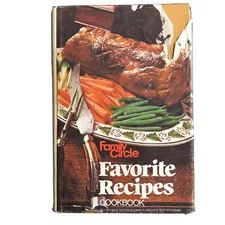 Family Circle Favorite Recipes Cookbook 1977 Torn Dust Jacket Vintage Collectibl