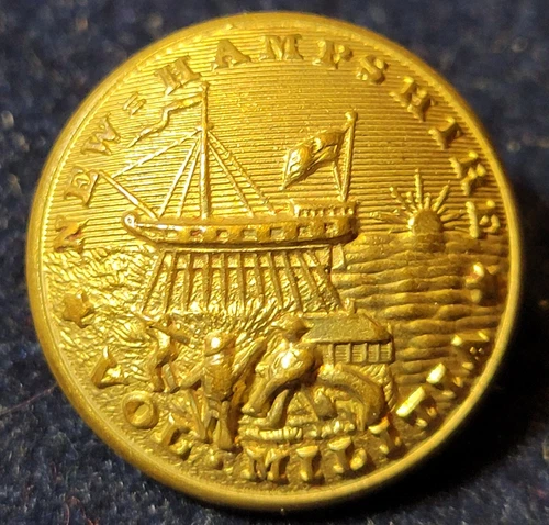 CIVIL WAR PERIOD NEW HAMPSHIRE STATE SEAL BUTTON ALBERT# NH-6-A  RMDC SCOVILL