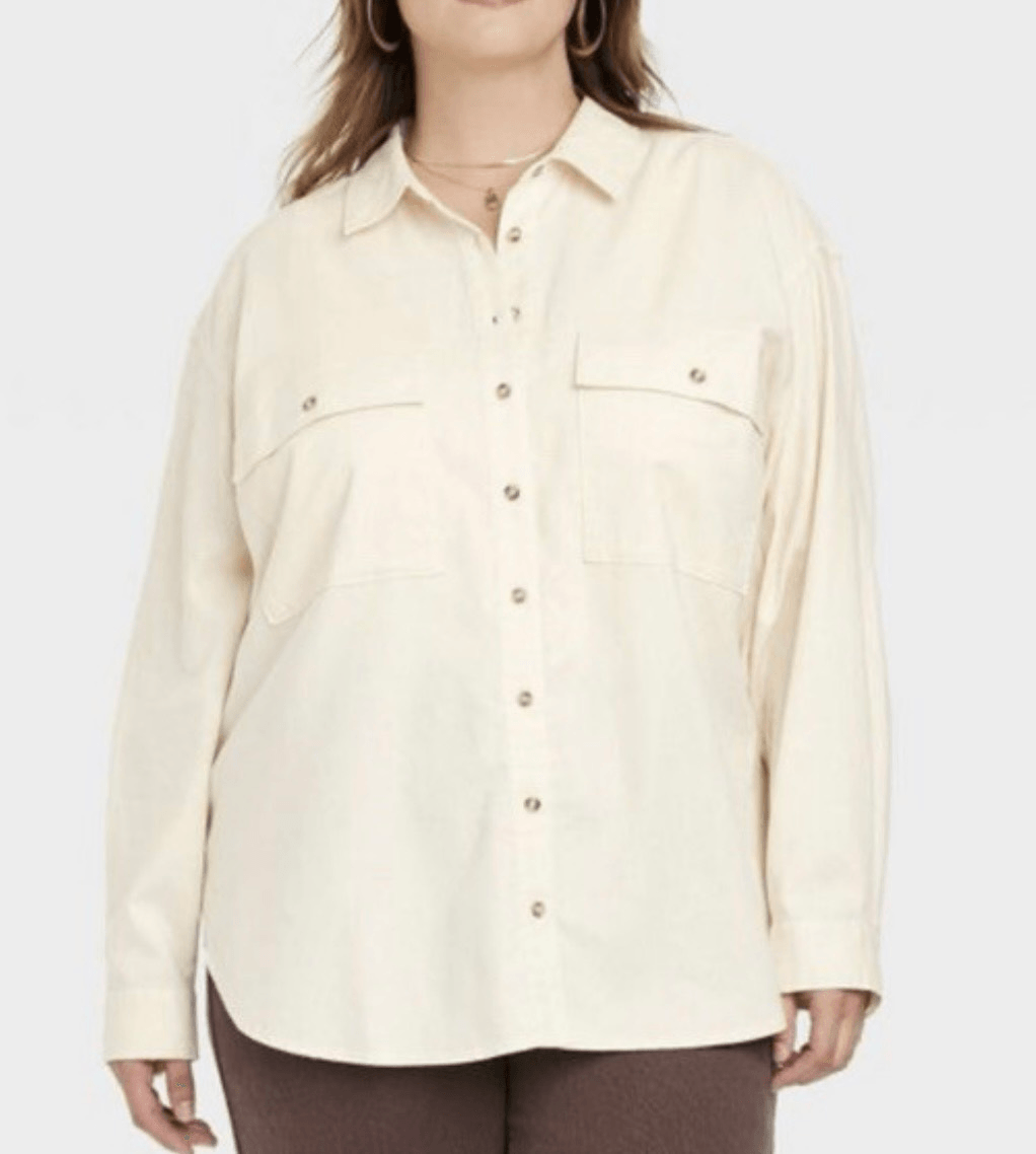 Universal Thread oversized utility button down shacket M