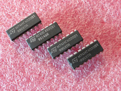 4 x M74HC4020B1 Zähler-Schieberegister 14-Stage Binary Cntr  PDIP-16 