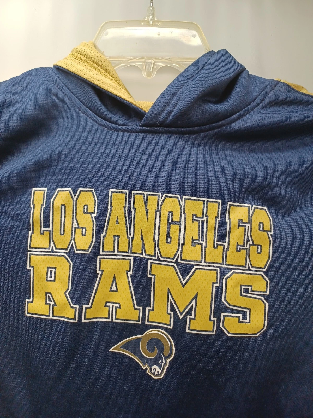VETEMENTS Felpa con cappuccio Los Angeles RAMS Youth Medium 8 10 giacca NFL abbigliamento squadra bambino