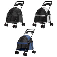 Large Pet Dog Stroller Dog Cat Pushchair Travel Cart Jogging Carrier Foldable UK