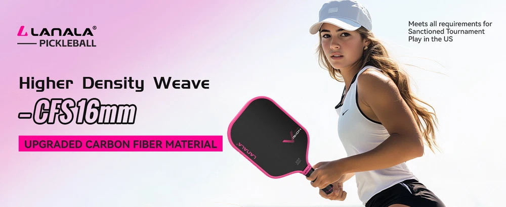Pickleball Paddle Raw Carbon Fiber T700 Abrasion-Resistant Surface, 16MM USAPA