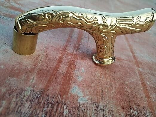 Victorian Looking Solid Engraved Brass Handle for… - image 6