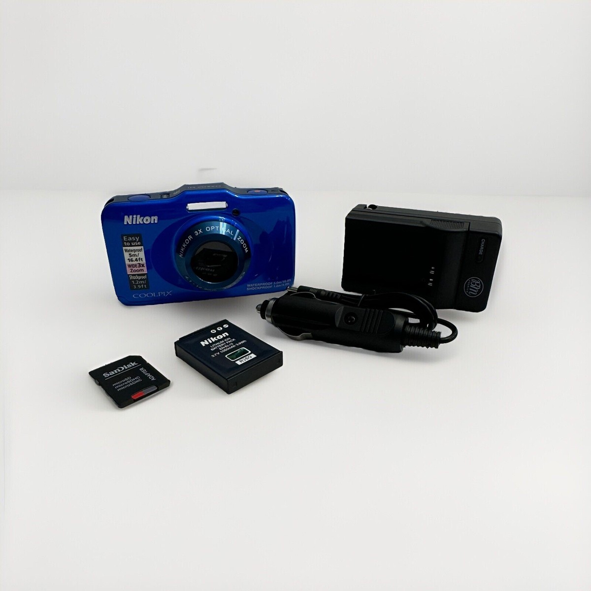 NIKON COOLPIX S31 Digital Camera Waterproof To 5.0m with mSD card