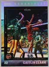 2025 Panini Caitlin Clark Chronicled - WNBA Caitlin Clark # 15 Silver Holo