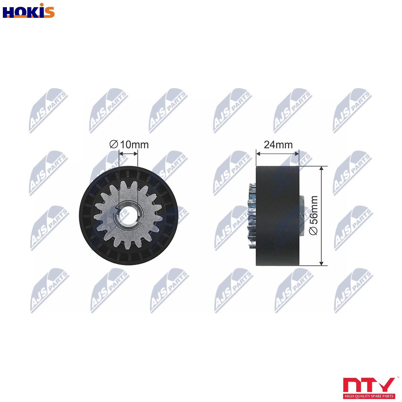 N.T.Y. RNK-RE-010.NTY Tensioner Pulley, V-ribbed belt for DACIA,NISSAN,PEUGEOT,P - Image 6