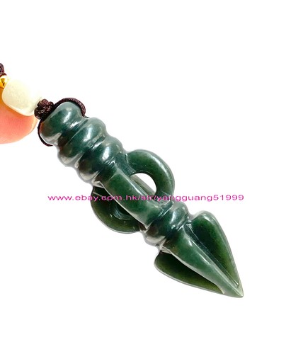 Unisex Hotan Jade Vajra Colgante Natural Hotan Jade Vajra Collar Colgante Y071 - Imagen 68 de 97