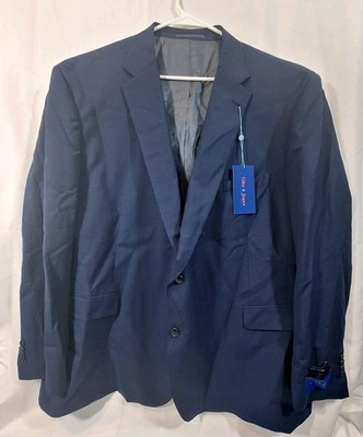 Giles & jasper Wool Stretch Modern Fit Navy Blue Style 121212 DAS 56R/52W