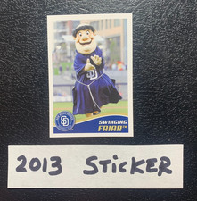 San Diego Padres    MASCOT    SWINGING FRIAR     2013 Topps Sticker  Card #259