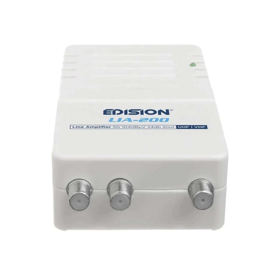 Edision LIA-200 Antennenverstärker DVB-T/T2 UHF/VHF 12-24dB 2X Ausgang 5G/LTEFlt - Bild 2 von 3