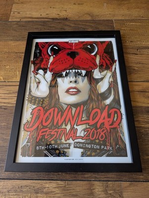 Download Festival 2018 Donington Park Framed Kerrang! Art Print A4 Ideal Gift