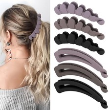 ANBALA Small Banana Clips for Thin Hair 6PCS 1 Count Pack of 6 , Multicolor