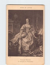 Postcard Portrait of Madame de Pompadour Painting by Fran ois Boucher