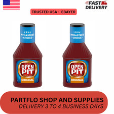 2 Pack Open Pit Authentic Taste Blue Label Original Barbecue Sauce 18 oz Bottles