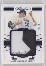2021 Panini Flawless Patch Sapphire 7/15 Matt Manning #PA-MA Patch 07o4