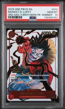 2025 ONE PIECE 3RD ANNIVERSARY TOURNAMENT 3 BROTHERS PACK | WINNER LUFFY PSA 10