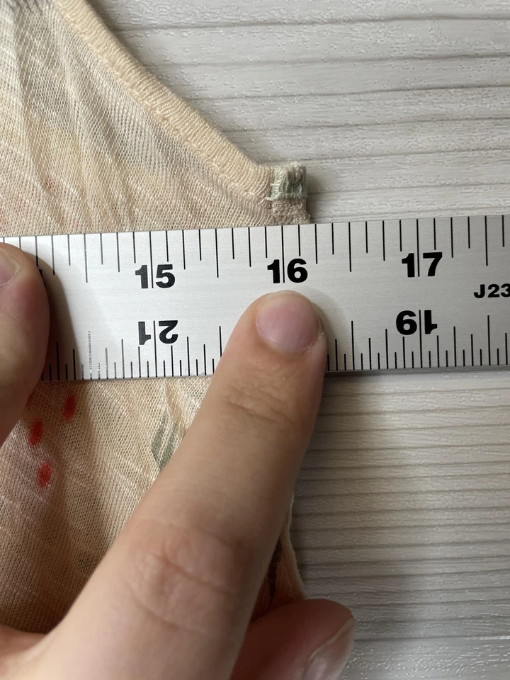 Kirra Tank Top Womens XS Cream Lace Back Button Front Sheer Boho Festival Summer - Image 4 of 4