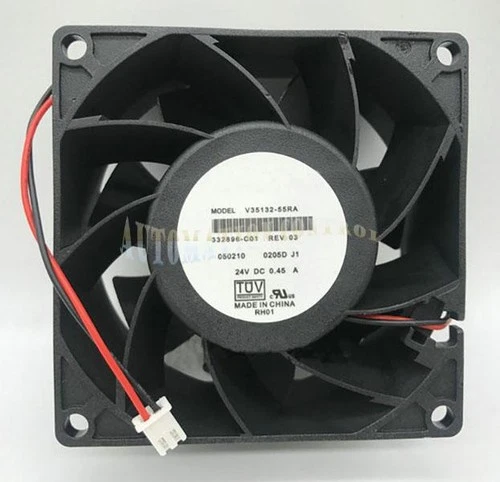 For Nidec V35132-55RA DC24V 0.45A 80*80*38mm InverterAxial Flow Cooling Fan 2Pin