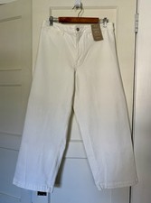 Madewell Emmett Curvy Fit Wide Leg White Denim Jeans Women  s Size 31