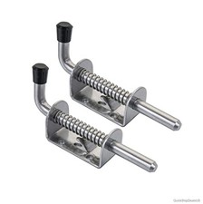 Spring Loaded Gate Latch Pin Barrel Bolt 5 Inch 304 Stainless Steel 2 Pack