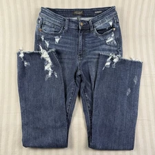 Judy Blue Bootcut Jeans Women’s Size 7/28 Tall Slim Fit Distress 28x31 JB82426DK