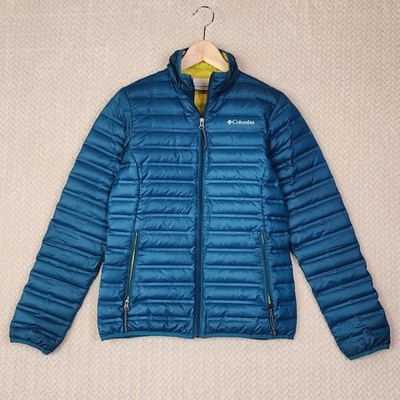 Columbia Sundown Valley EXS Down Jacket Womens Small Teal/Green Lightweight