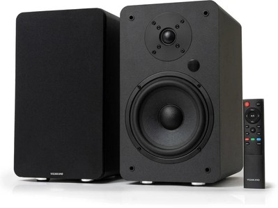Vulkkano A6 HDMI ARC Aktivlautsprecher Schwarz 120 Watt Bluetooth Fernbedienung