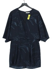 Halston Heritage Wrap Mini Dress UK10 in Blue