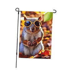 Garden Flag, 12.5 x 18 Inch Double Sided Design 12.5"x18" Cute Little Squirrel
