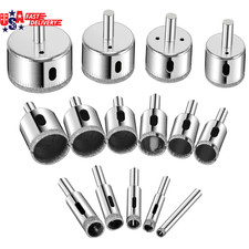 Diamond Drill Bits, 15 PCS Diamond Hole Saw Drill Bit Set for Tile Pot, Glass Dr