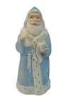 Fenton Blue Glass MORNING STAR SANTA #1595 Signed S. Wajda 8" Figurine 5299 XL