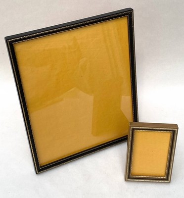 Vintage Bilderrahmen 2er Set Gold Schwarz Groß & Klein Freistehend