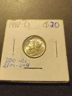 1942 D Mercury Dime Double Die in Good Condition