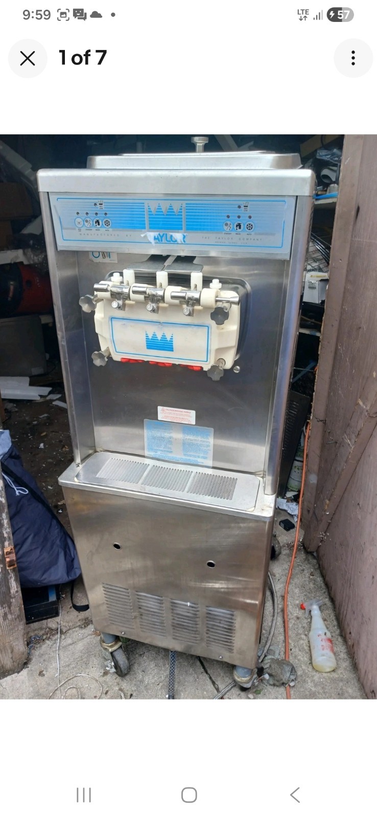 TAYLOR 336-33 SOFT SERVE ICE CREAM MACHINE FLOOR MODEL 2 HOPPERS