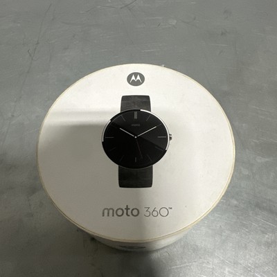 Motorola Moto 360 Stone Grey Leather Smart Watch for sale online