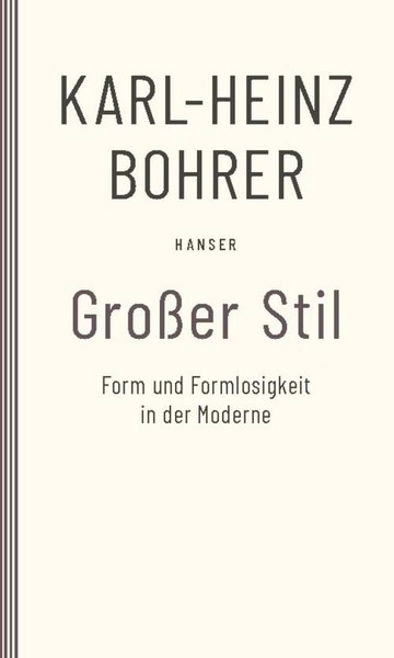 GroßEr Stil Karl Heinz Bohrer-image