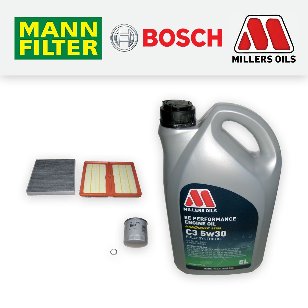 SERVICE KIT AUDI Q2 (GA) 1.0 TFSI OIL AIR CABIN FILTERS +5w30 EE OIL (2016-2020)