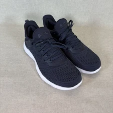 APL Techloom Tracer Knit Running Shoes Womens 7.5M Midnight Navy White Sneakers