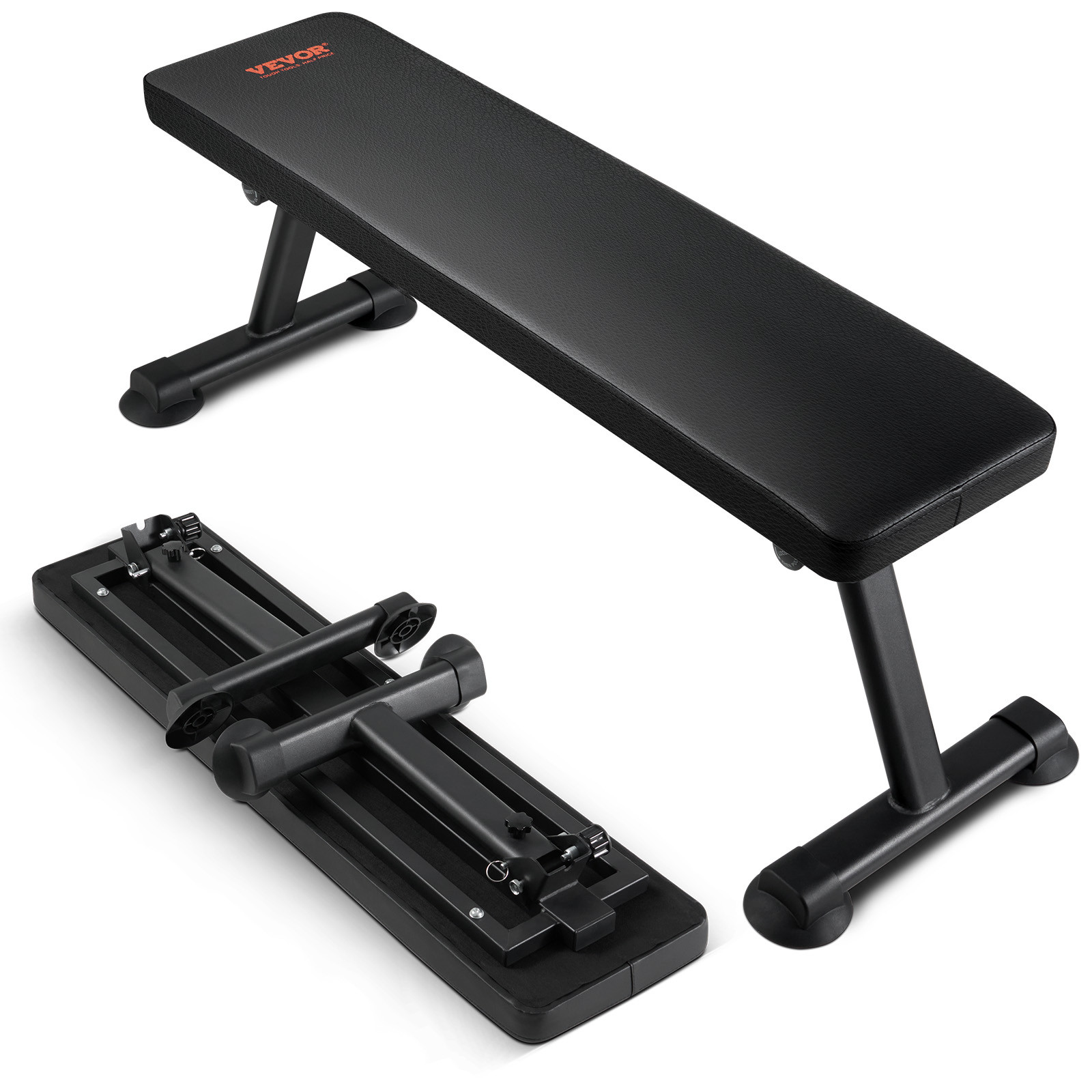 VEVOR Flat Weight Bench Foldable Strength Training Bench for