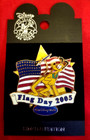 Disney WDW Flag Day 2005 Pluto Painting Star On American Flag LE2000 — photo 2