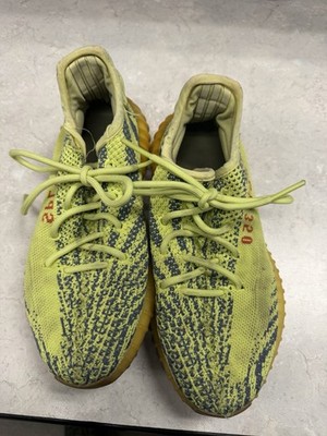 Size 5.5- adidas Yeezy Boost 350 V2 Semi Frozen Yellow Green B37572 Sneakers