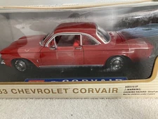 Sun Star '63 Chevrolet Corvair 1:18 Scale Die-Cast Unopened Box.