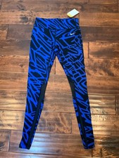 Nike Blue Zebra Power Epic Lux Running Leggings, Size S