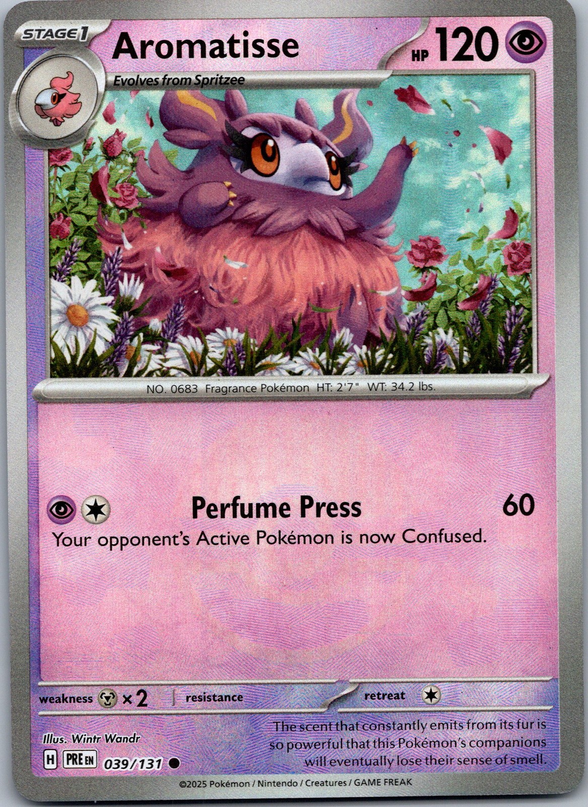 Aromatisse (Poke Ball Pattern) Holo SV: Prismatic Evolutions 039/131 NM