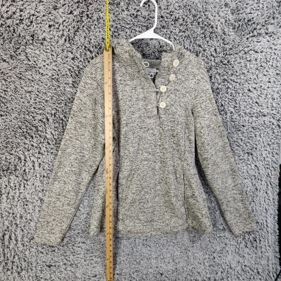 Columbia Mujer XL Darling Days Acogedor Polar Pullover Sudadera con Capucha Gris Claro Moteado Foto 4 de 4