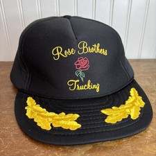 Vtg Rose Brothers Trucking Hat Cap Trucker Scrambled Eggs Otto Snapback