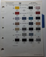 1987 Ppg Porsche Imported Car Colors Exterior Paint Chip Sheet