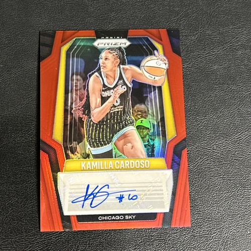 Kamilla Cardoso - 2025 Panini Prizm WNBA Red Auto /99 Chicago Sky