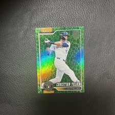 2026 Topps Series 1 Christian Yelich Easter Holiday Green Milwaukee Brewers #154